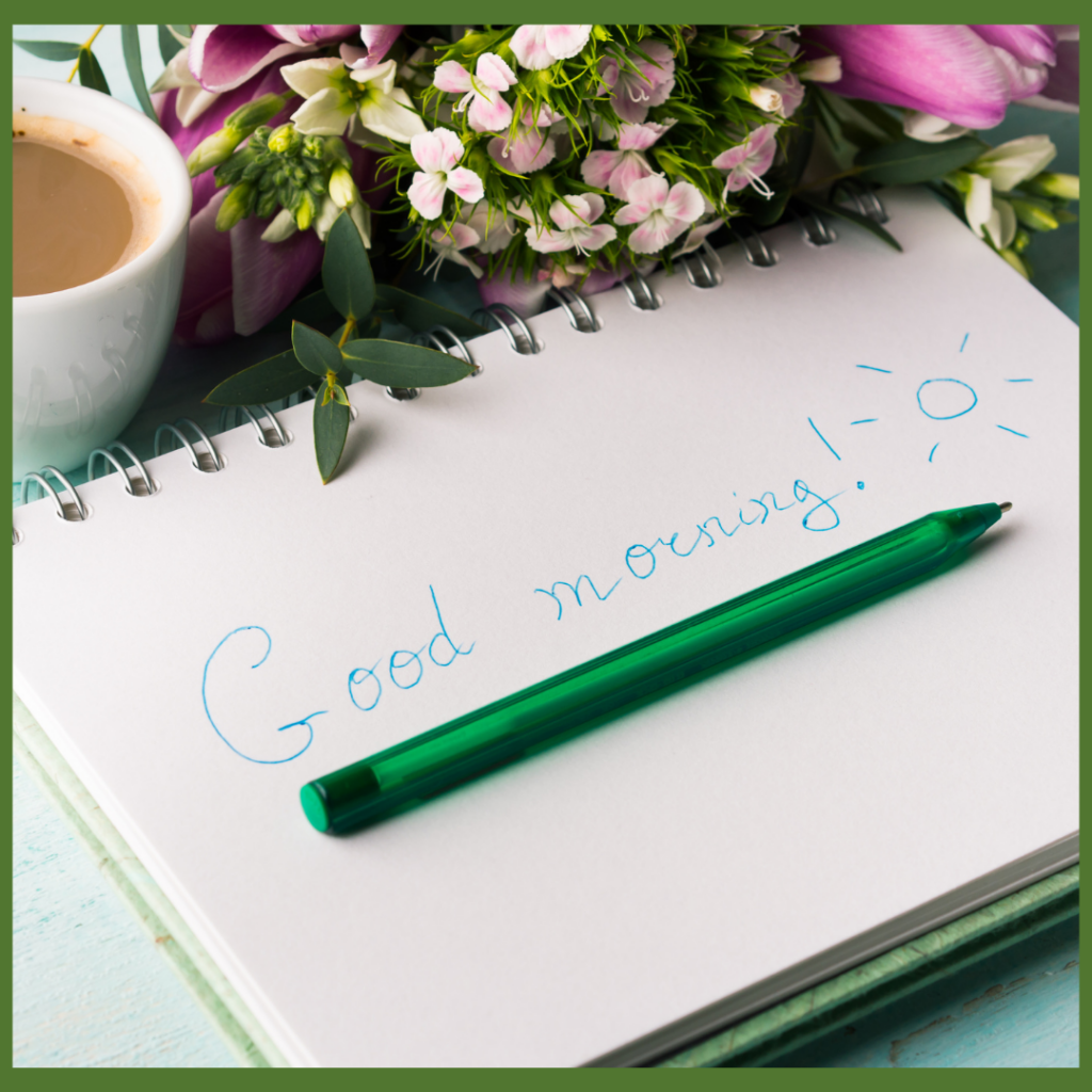 Picture of a note pad for journalling with. Healthy Habits for Life - Journalling