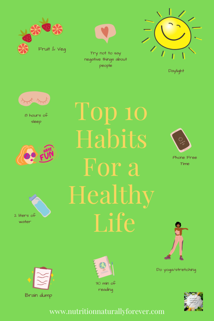 Top 10 Habits For A Healthy Life Nutrition Naturally Forever