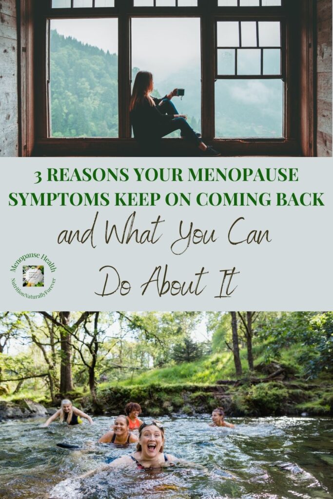 3 Reasons Your Menopause Symptoms Keep On Coming Back, and What You Can Do About It. Sue Wappett, Menopause Doula, Nutrition naturally forever