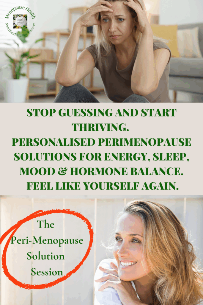 The perimenopause solution session, menopause doula, nutrition naturally forever, Sue Wappett