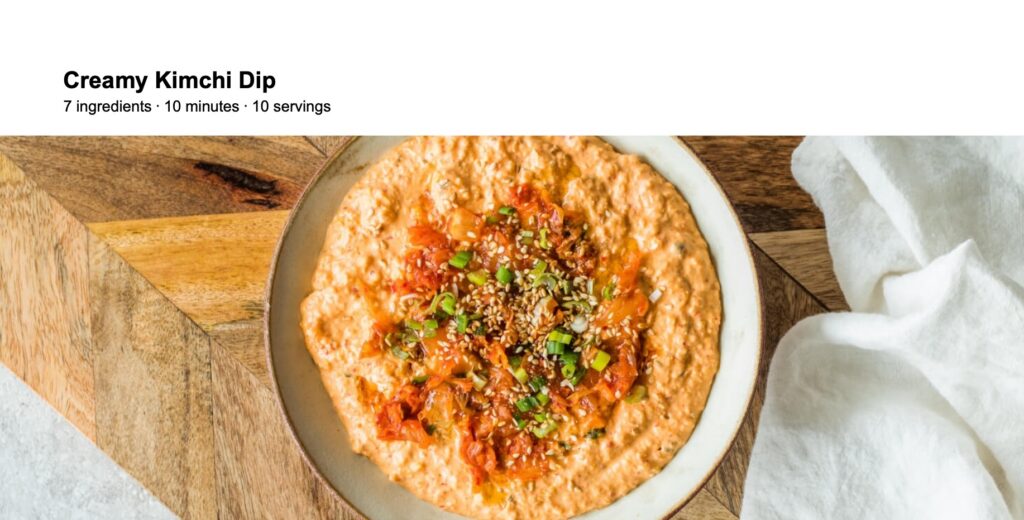 Creamy Kimchi Dip
