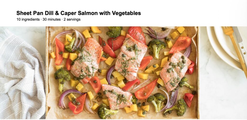 Sheet Pan Dill & Caper Salmon with Vegetables