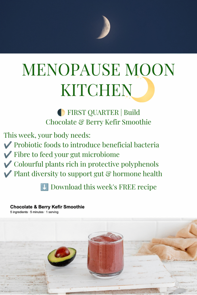 The Menopause Pantry, First Quarter moon
